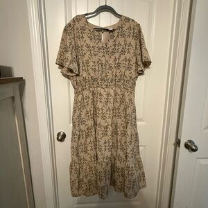 Hayden Tan Tiered Ruffled Midi Sundress